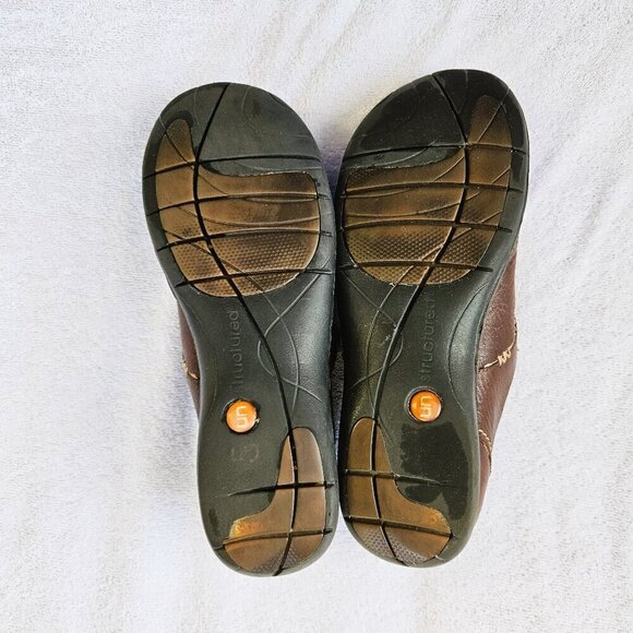 Clarks Unstructured Comfortable Mary Jane Brown Leather Loafers Size 10 M - Picture 5 of 7
